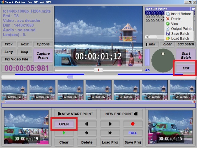 Frame Accurate H.264 AVCHD Editor Without Re-Encoding